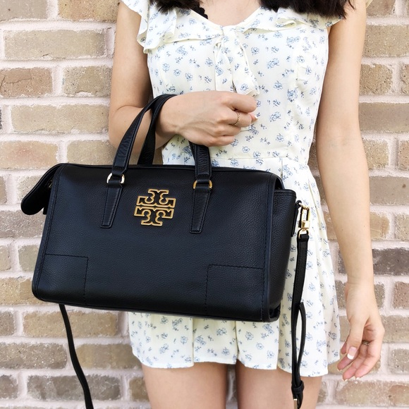 Tory Burch Britten Large Satchel Black - Picture 4 of 8